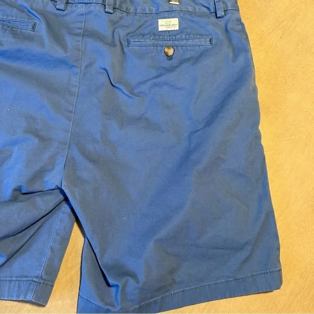 Vineyard Vines Men's Shorts Blue Breaker Short Cotton Size 40 Flat Front Casual‎